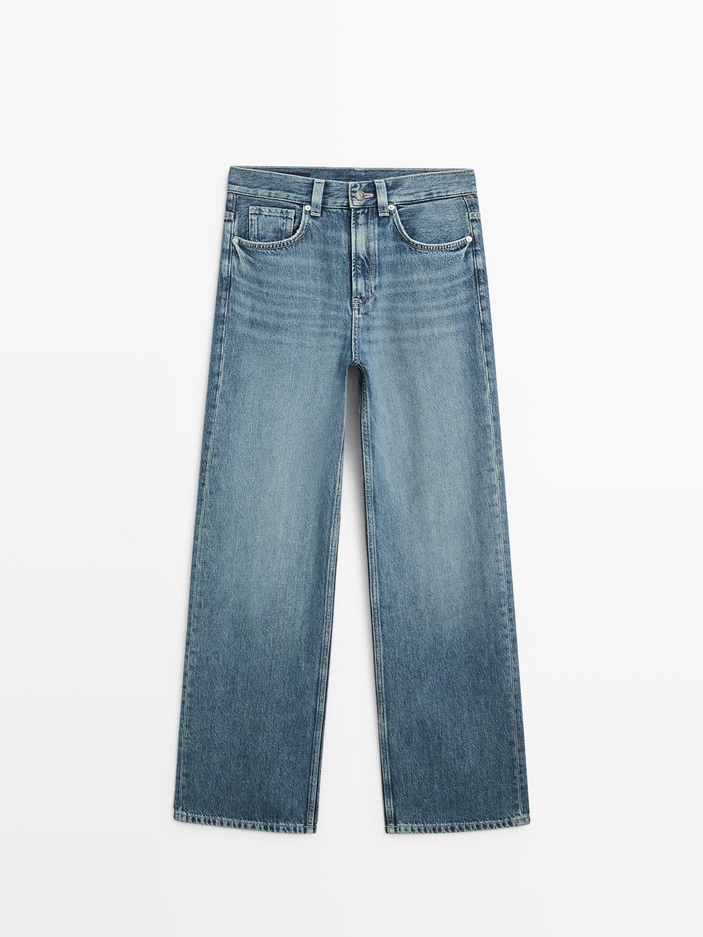 High-waist wide-leg jeans
